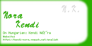 nora kendi business card